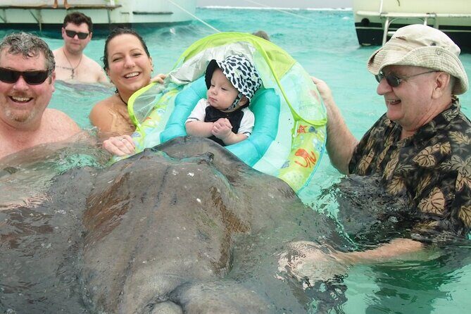 Stingray City Experience Plus One Snorkeling Stop - Stingray City Sandbar: feeding wild stingrays the right way